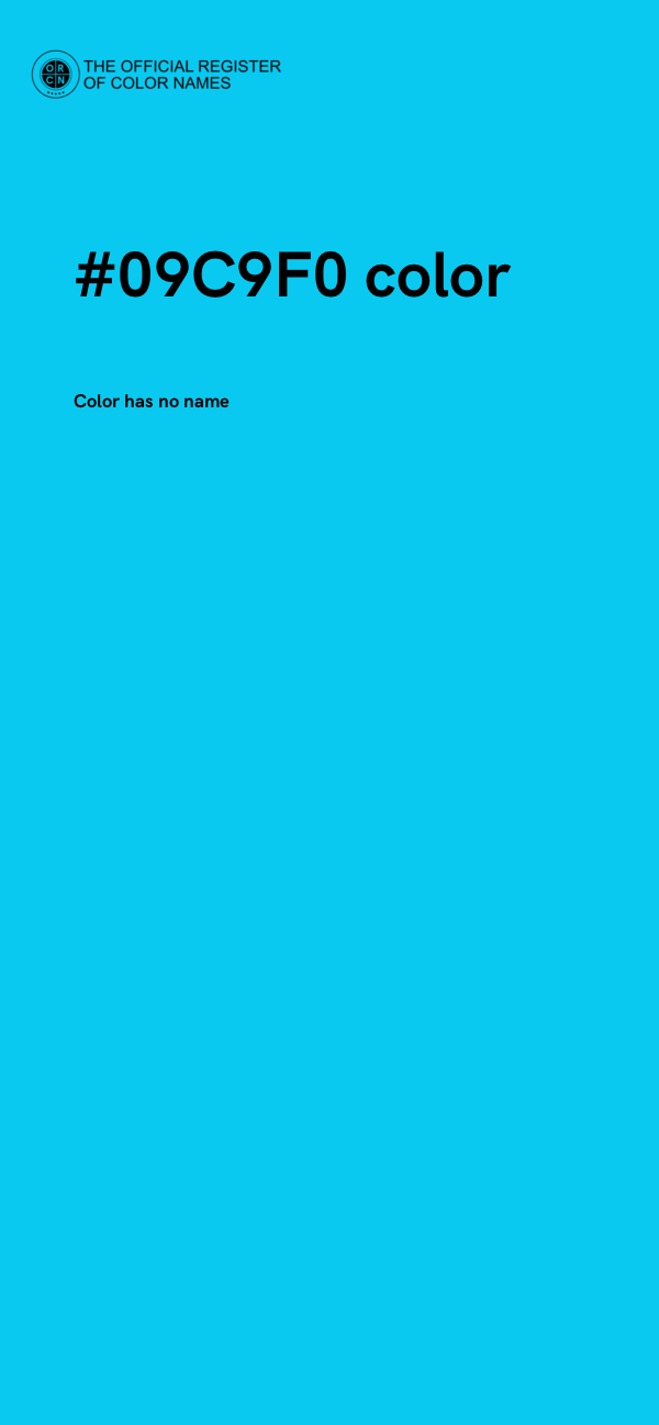 #09C9F0 color image