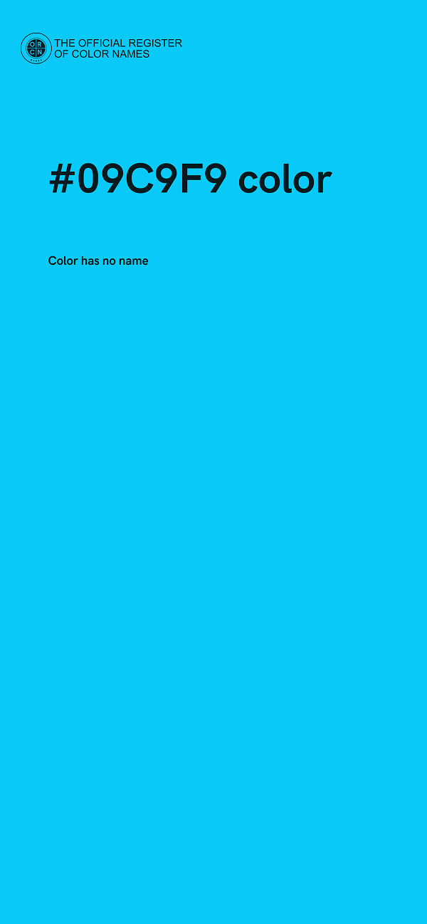 #09C9F9 color image