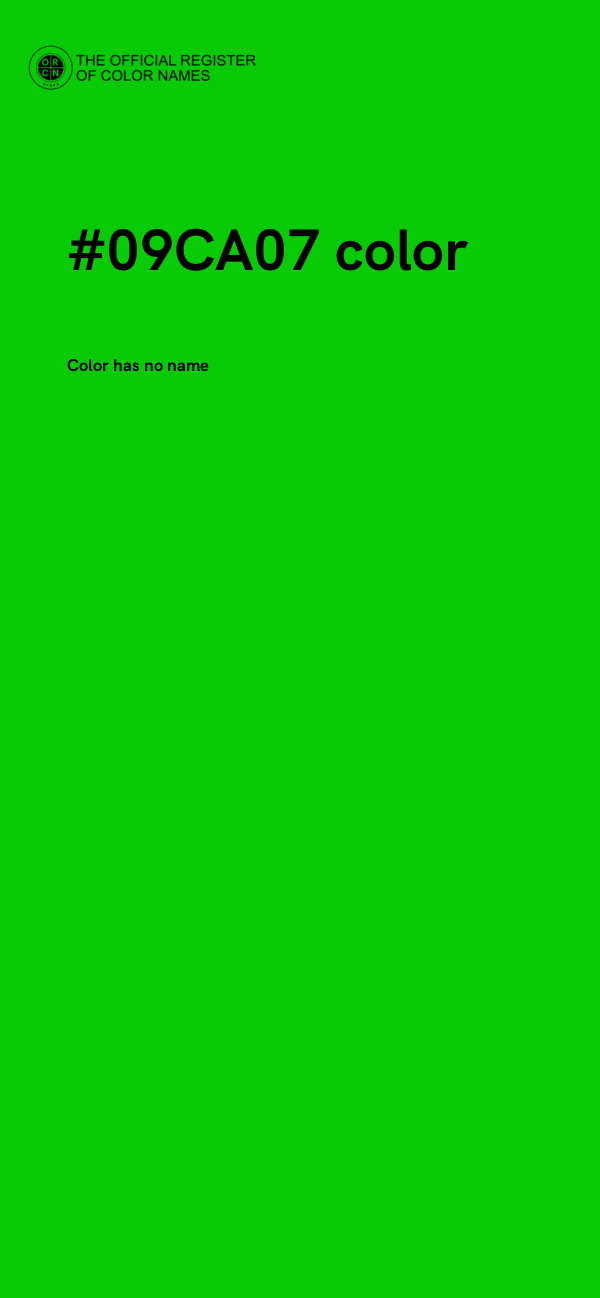 #09CA07 color image