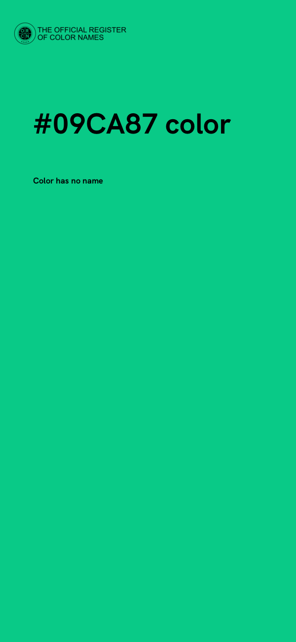 #09CA87 color image