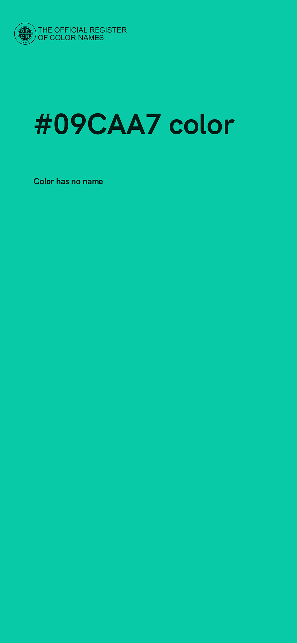 #09CAA7 color image