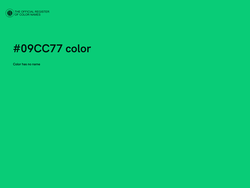 #09CC77 color image
