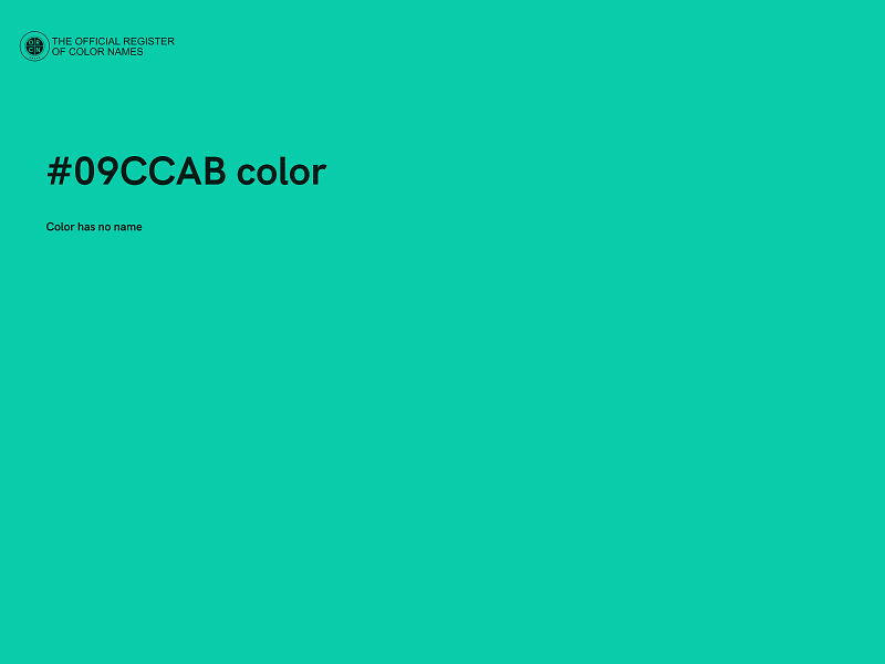 #09CCAB color image