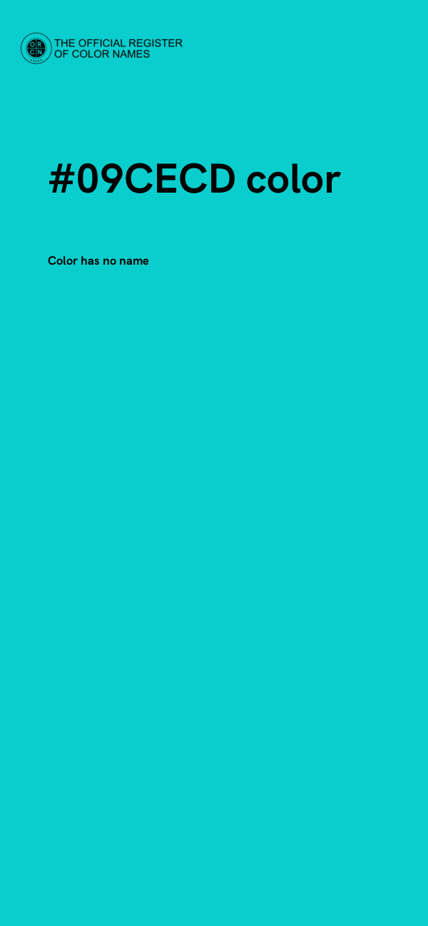 #09CECD color image