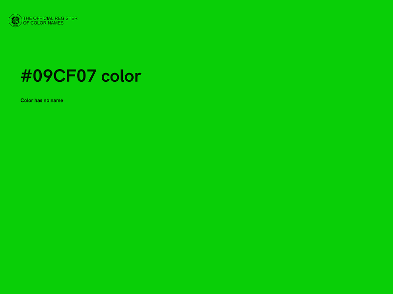 #09CF07 color image
