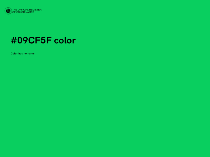 #09CF5F color image