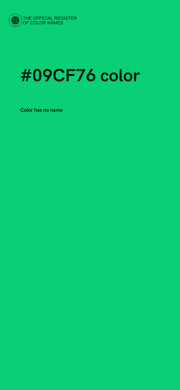 #09CF76 color image