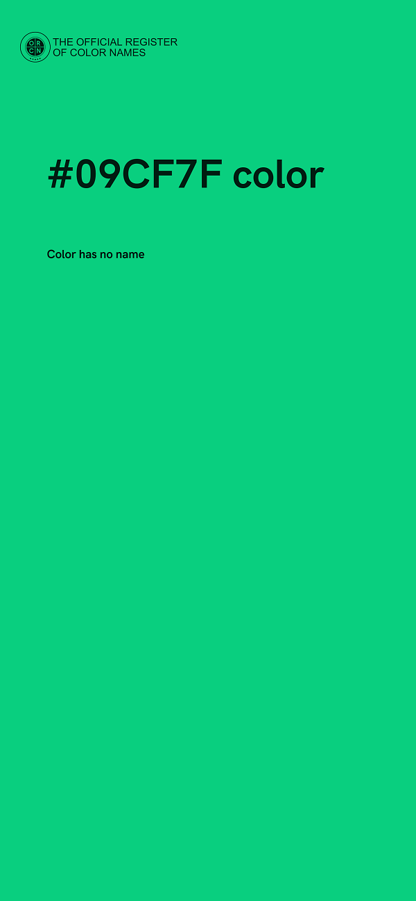 #09CF7F color image