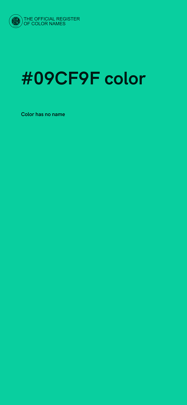 #09CF9F color image