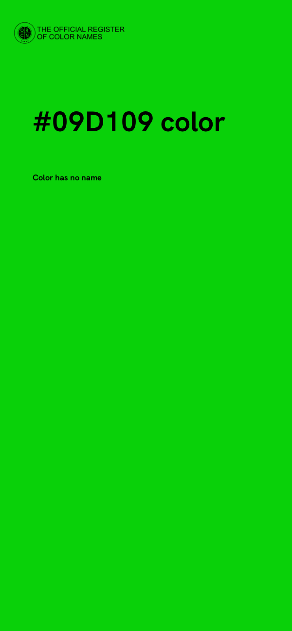 #09D109 color image