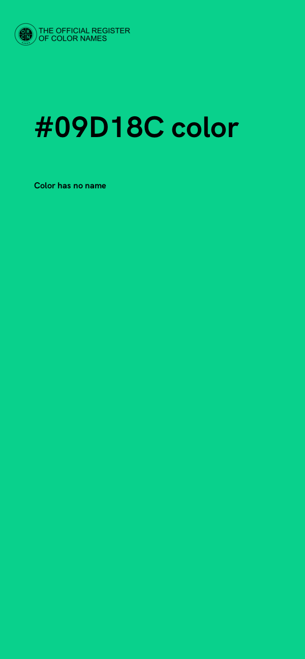 #09D18C color image