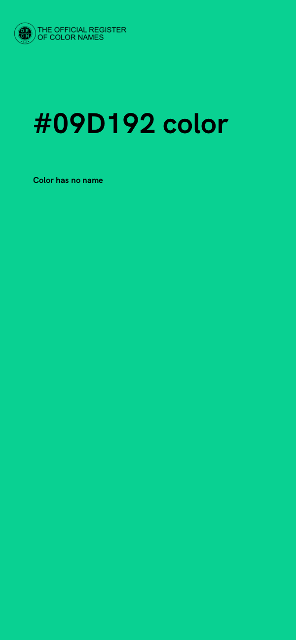 #09D192 color image