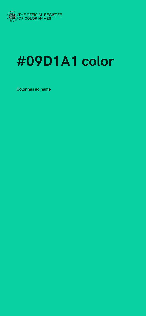 #09D1A1 color image