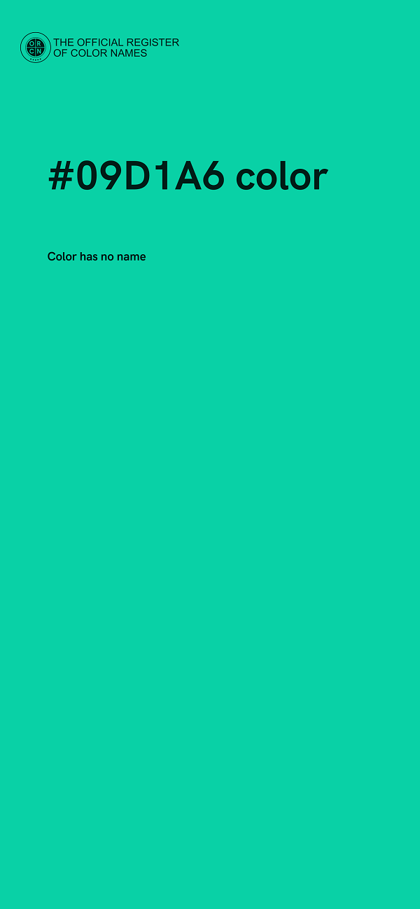 #09D1A6 color image