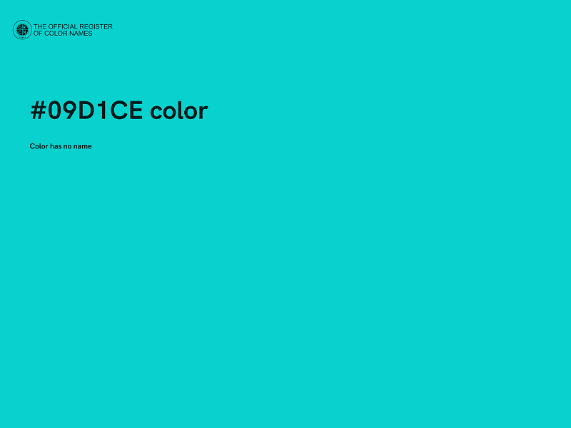 #09D1CE color image