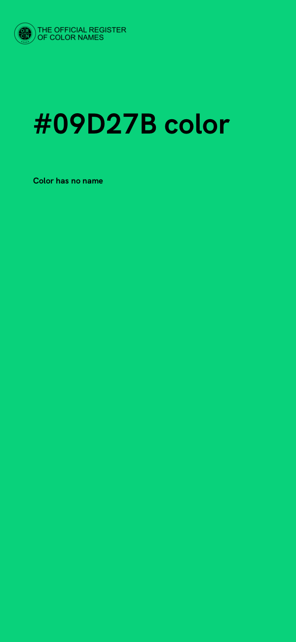 #09D27B color image