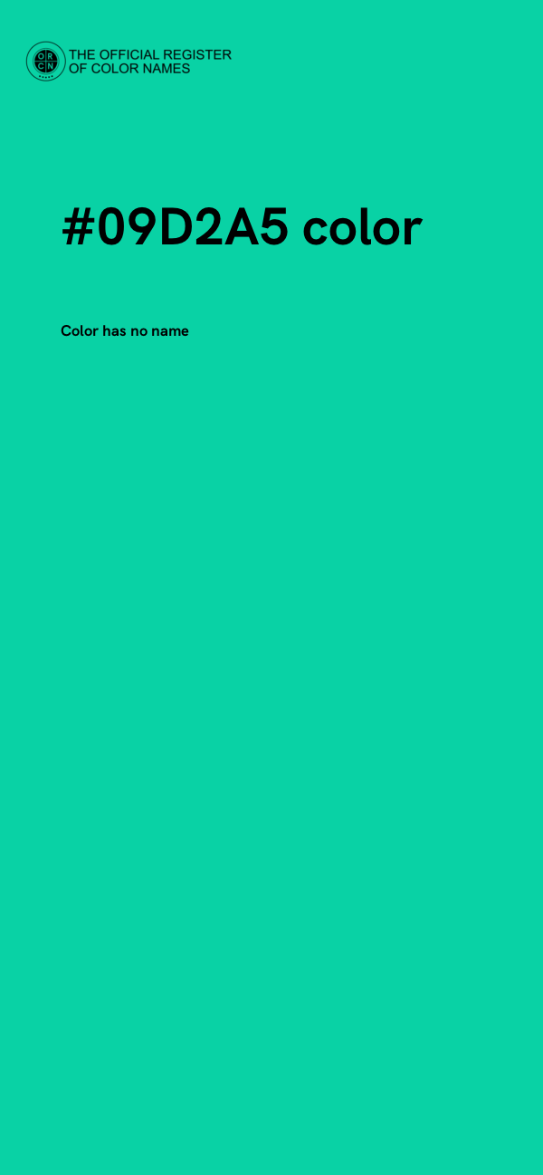 #09D2A5 color image