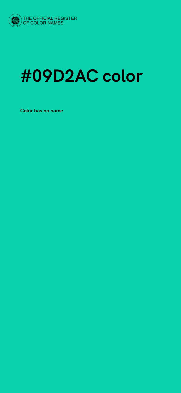 #09D2AC color image