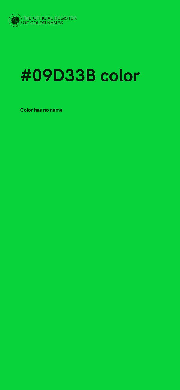 #09D33B color image