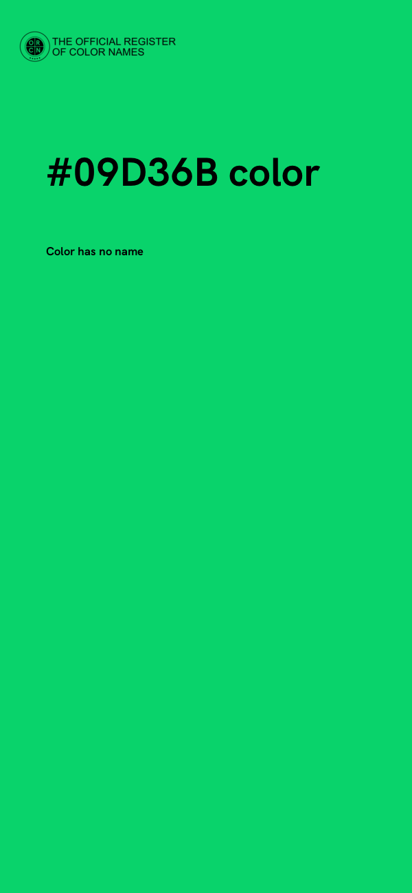 #09D36B color image