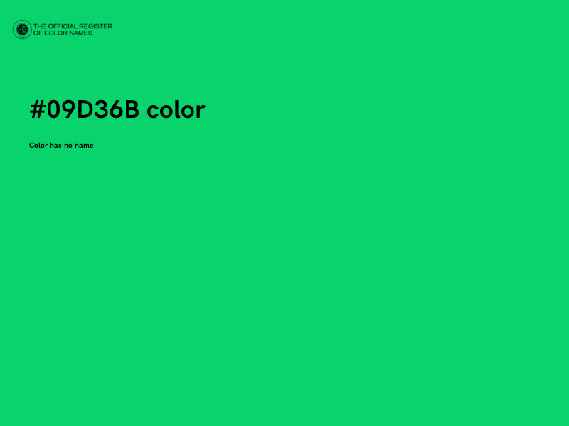#09D36B color image