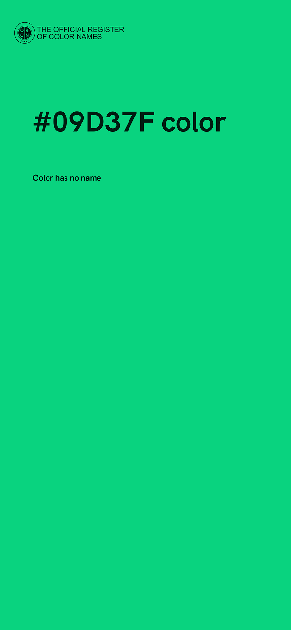 #09D37F color image