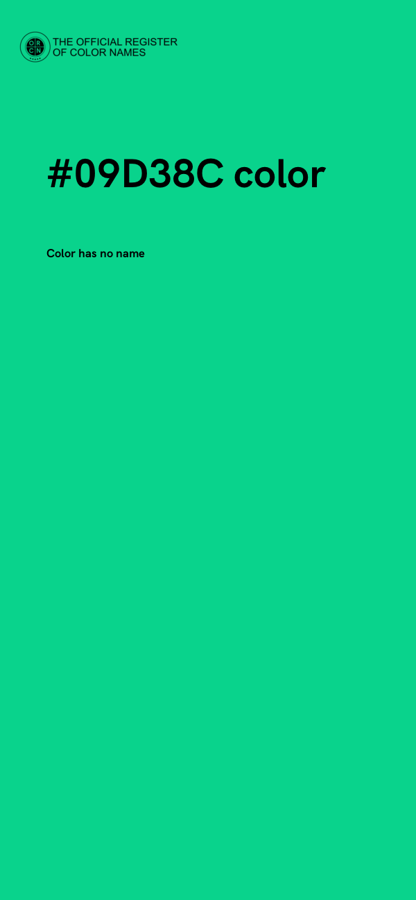 #09D38C color image