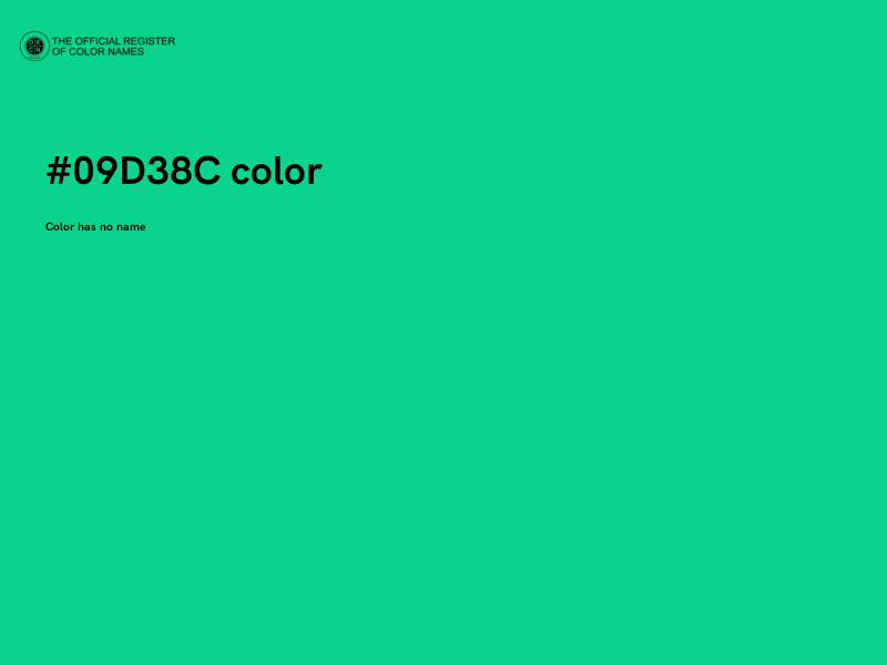 #09D38C color image