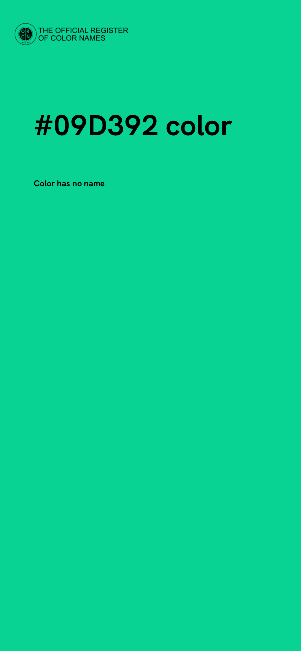 #09D392 color image