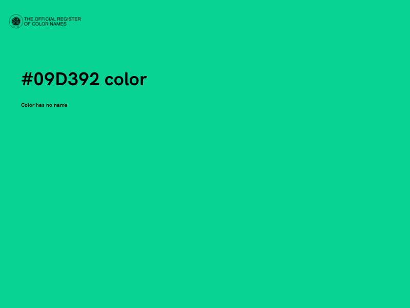 #09D392 color image