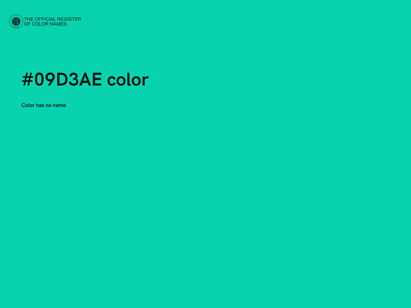 #09D3AE color image