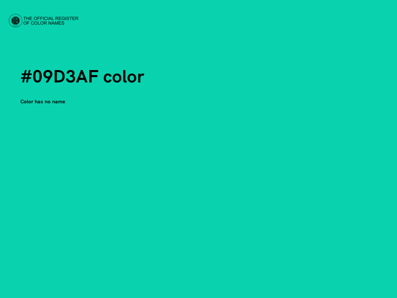 #09D3AF color image