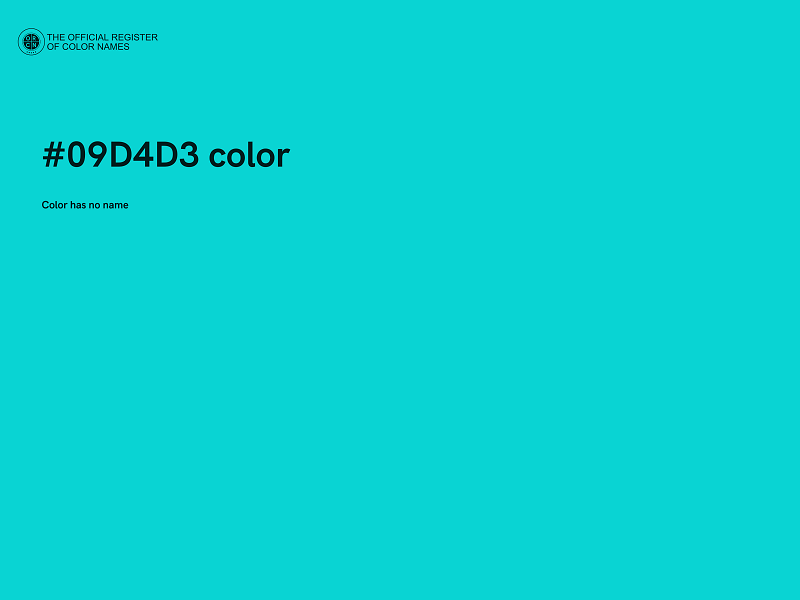 #09D4D3 color image