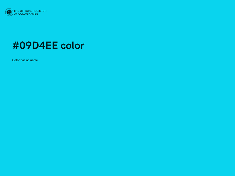 #09D4EE color image