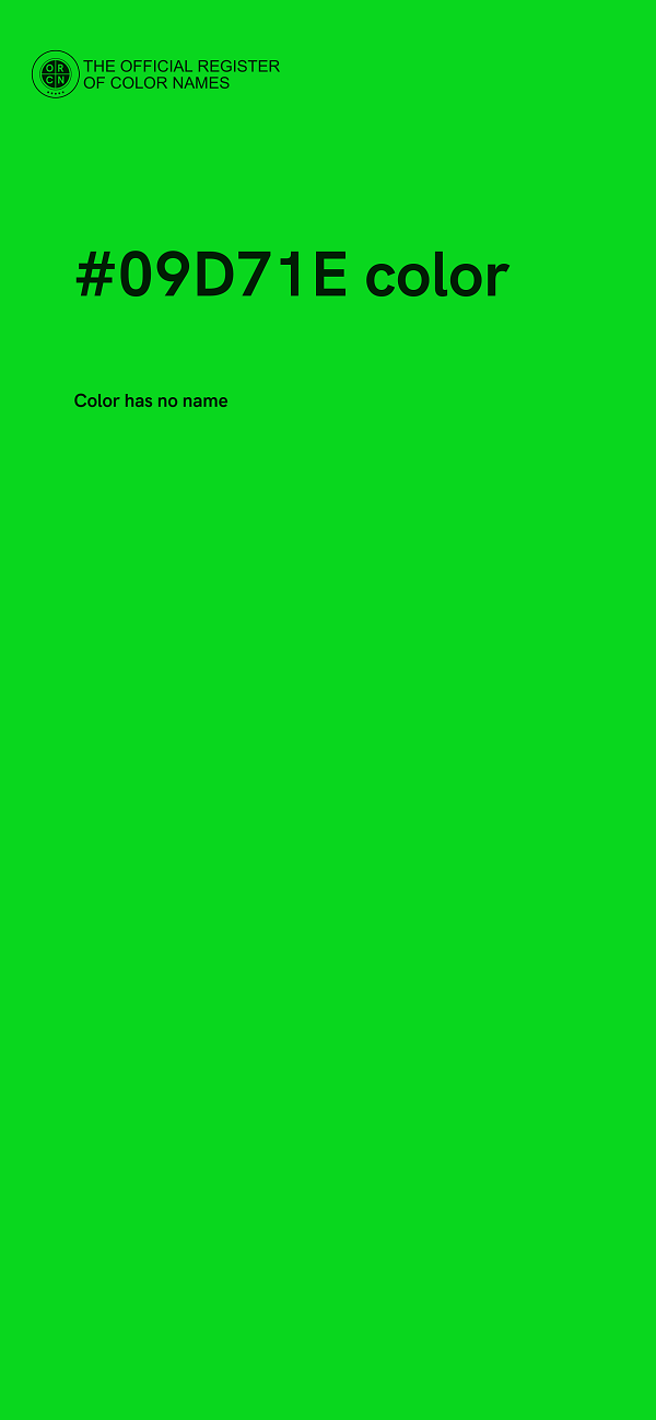 #09D71E color image