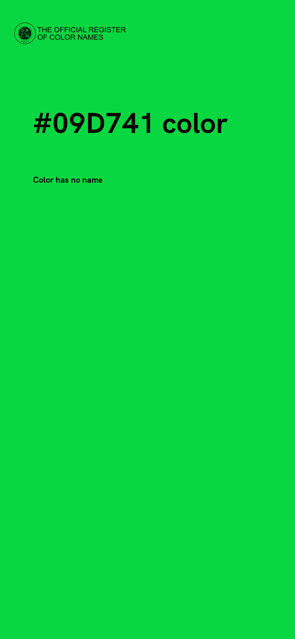 #09D741 color image