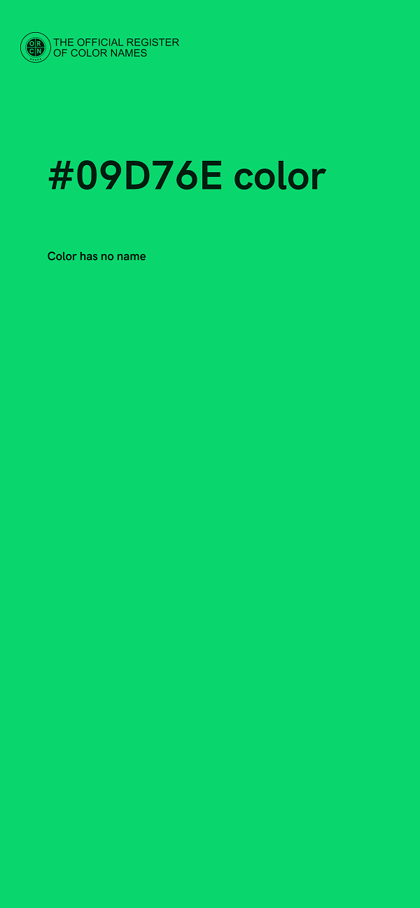 #09D76E color image
