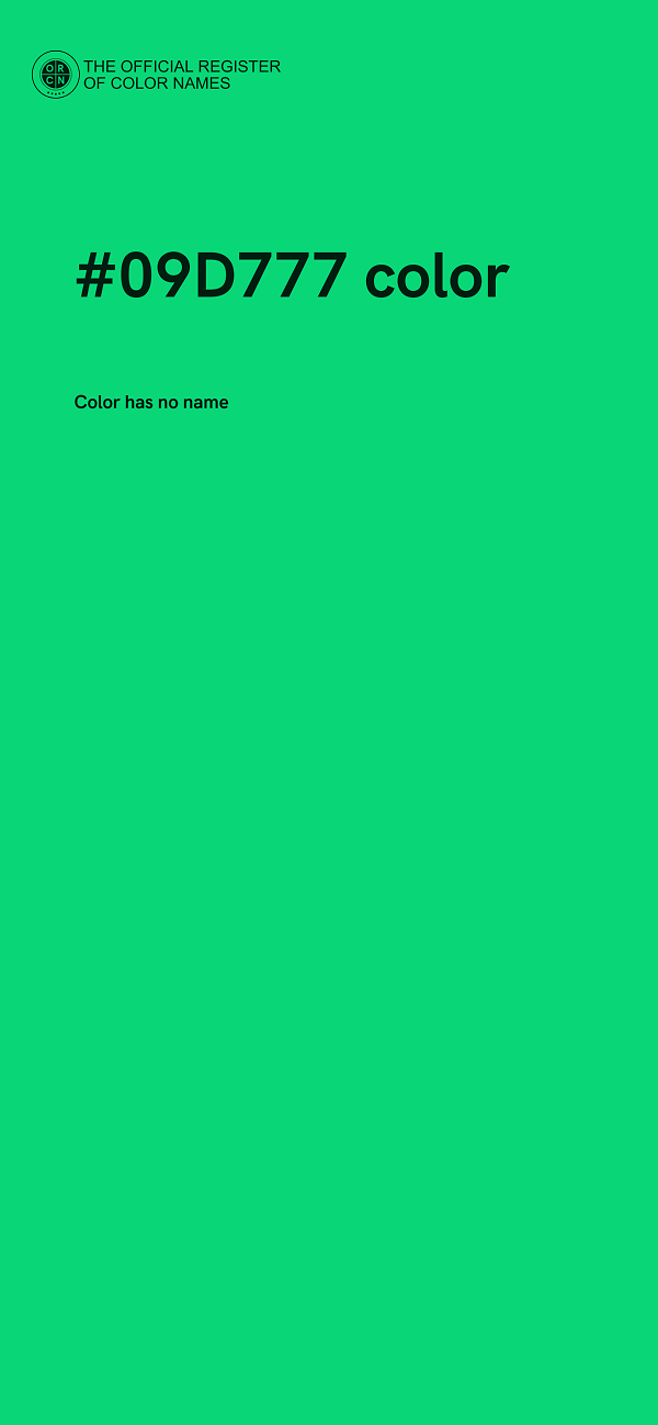 #09D777 color image