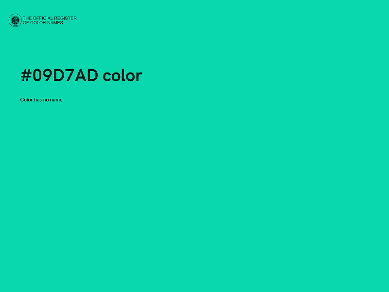 #09D7AD color image