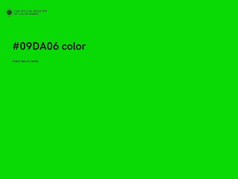 #09DA06 color image