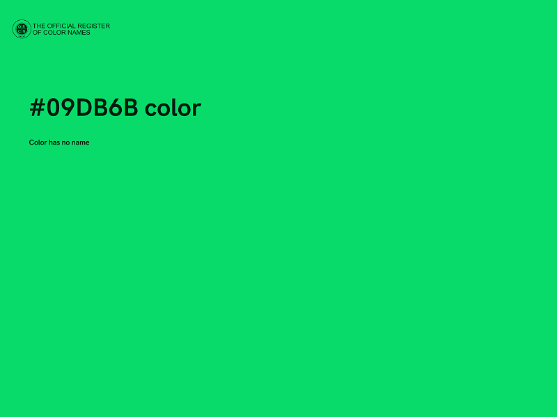 #09DB6B color image