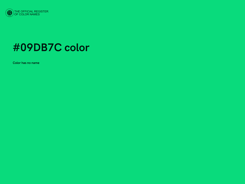 #09DB7C color image