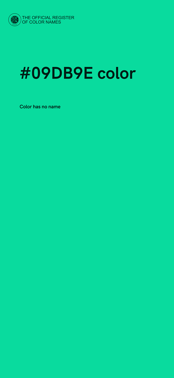 #09DB9E color image