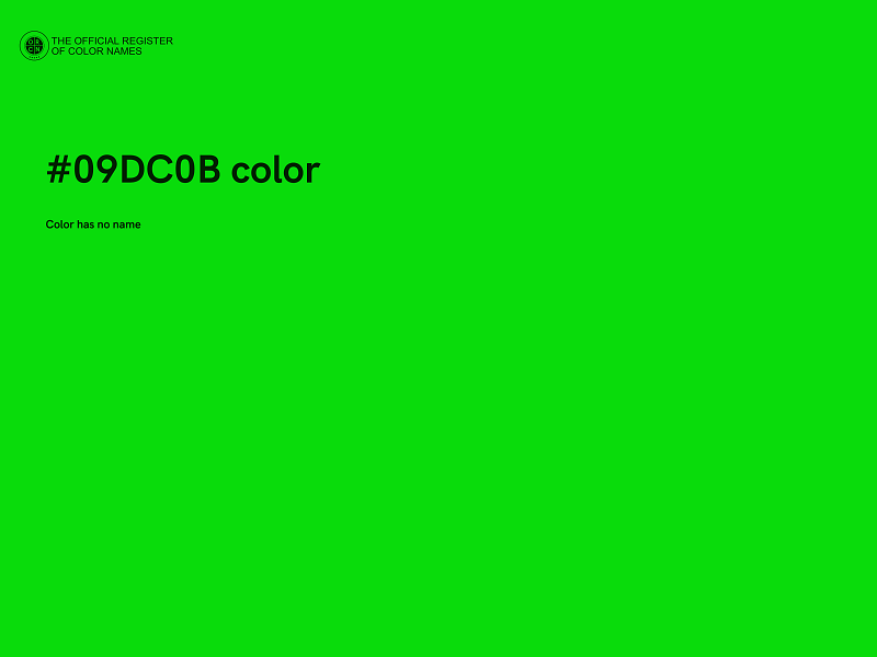 #09DC0B color image