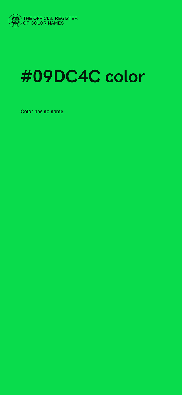#09DC4C color image