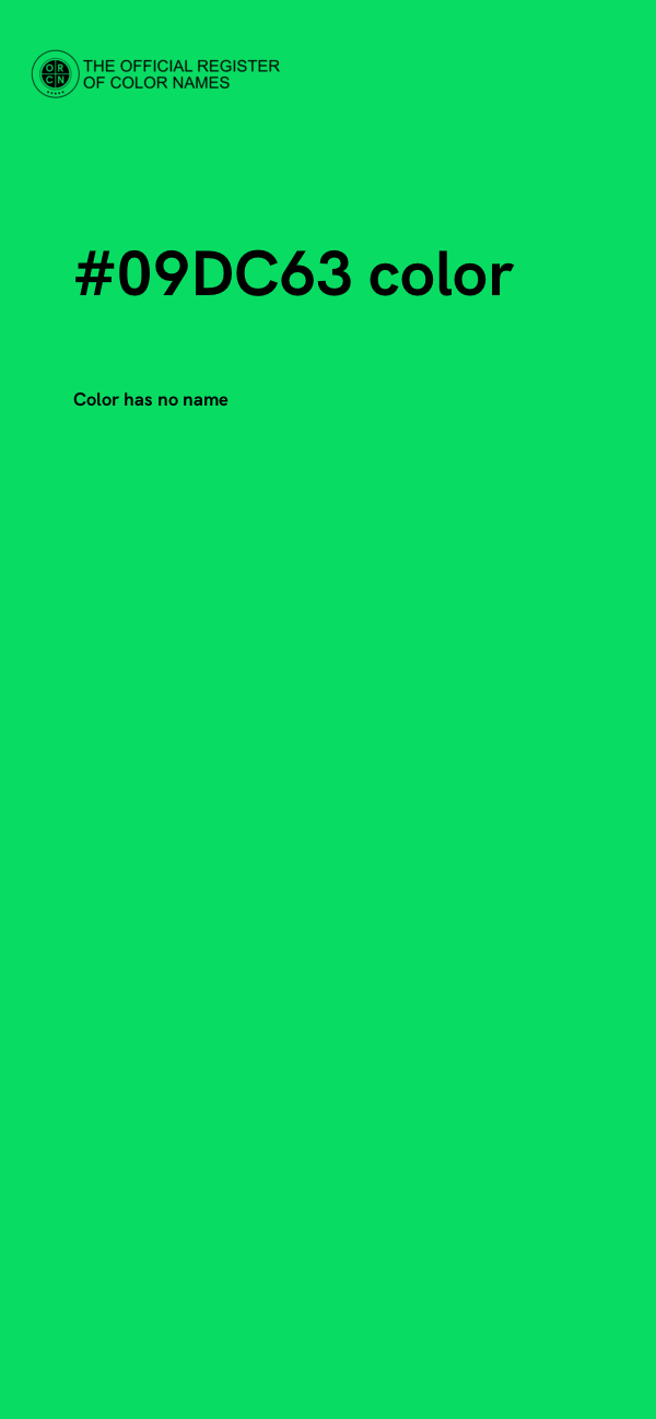 #09DC63 color image