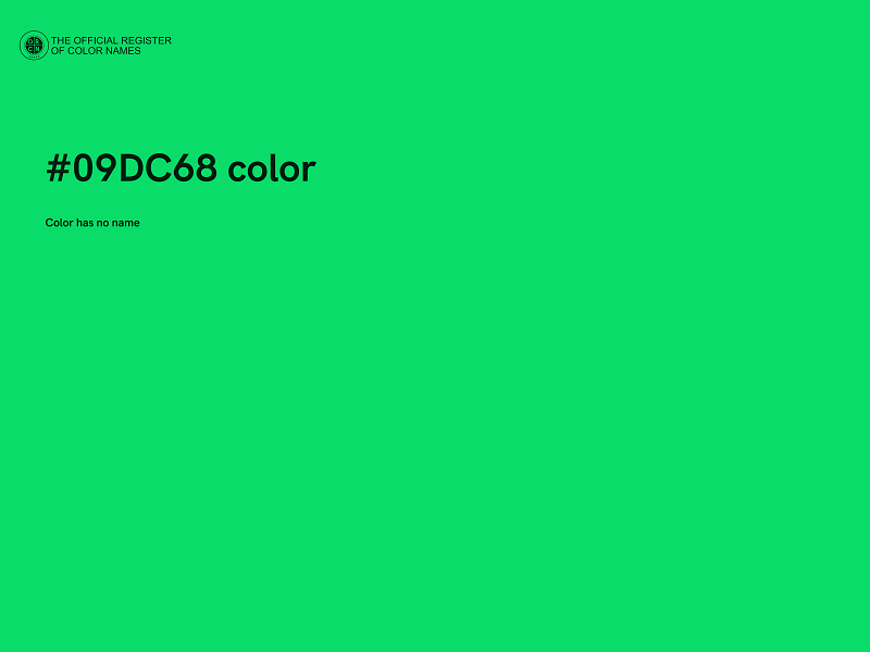 #09DC68 color image
