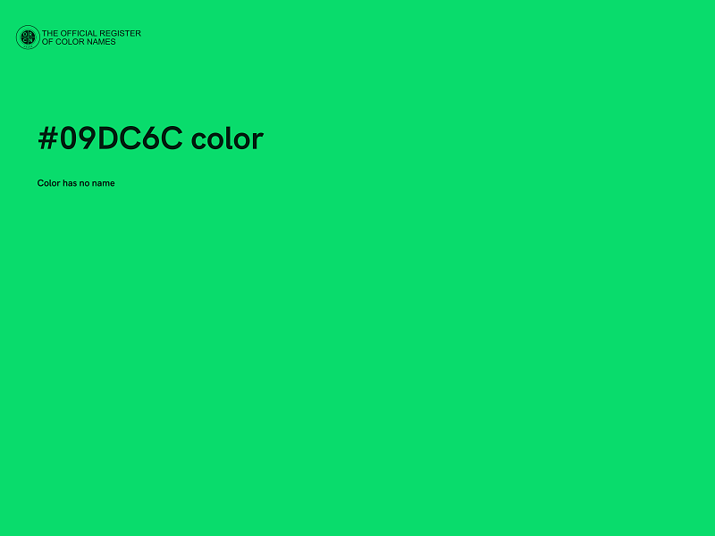 #09DC6C color image