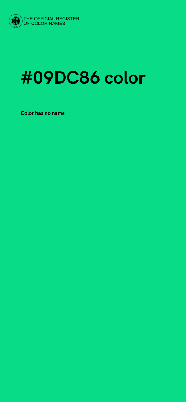 #09DC86 color image