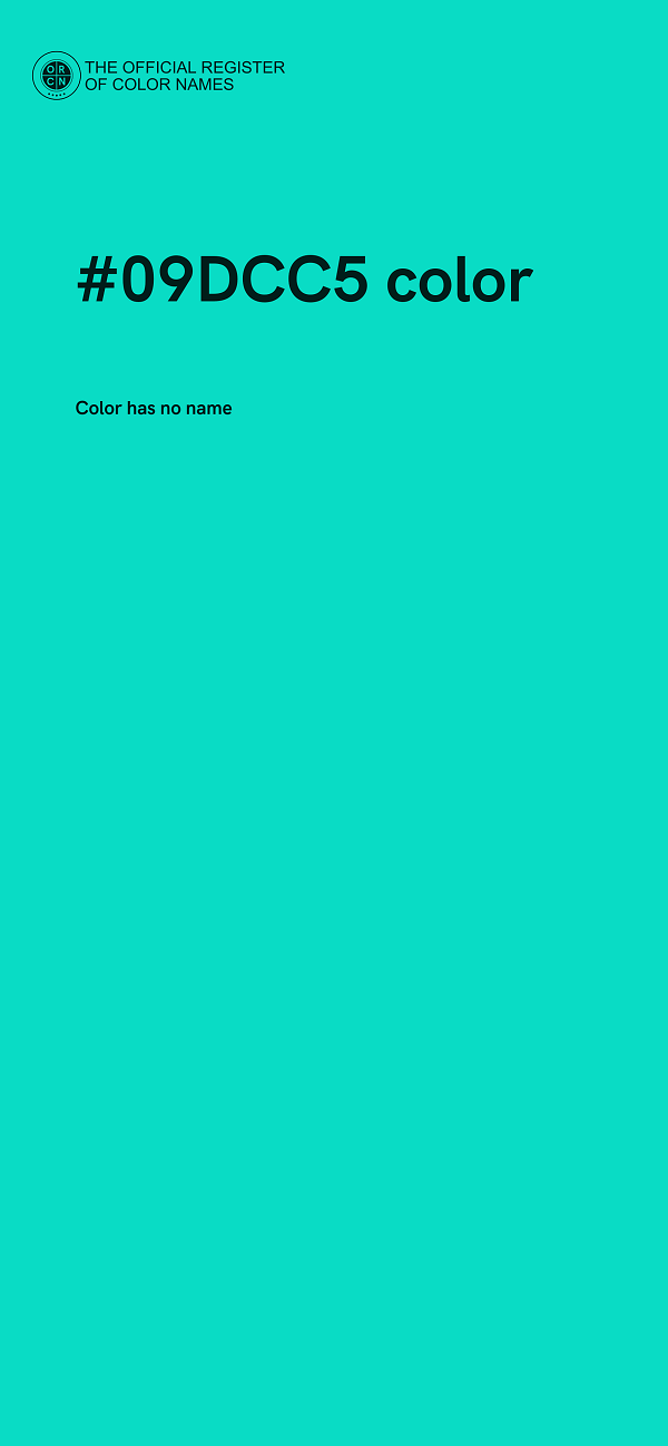 #09DCC5 color image